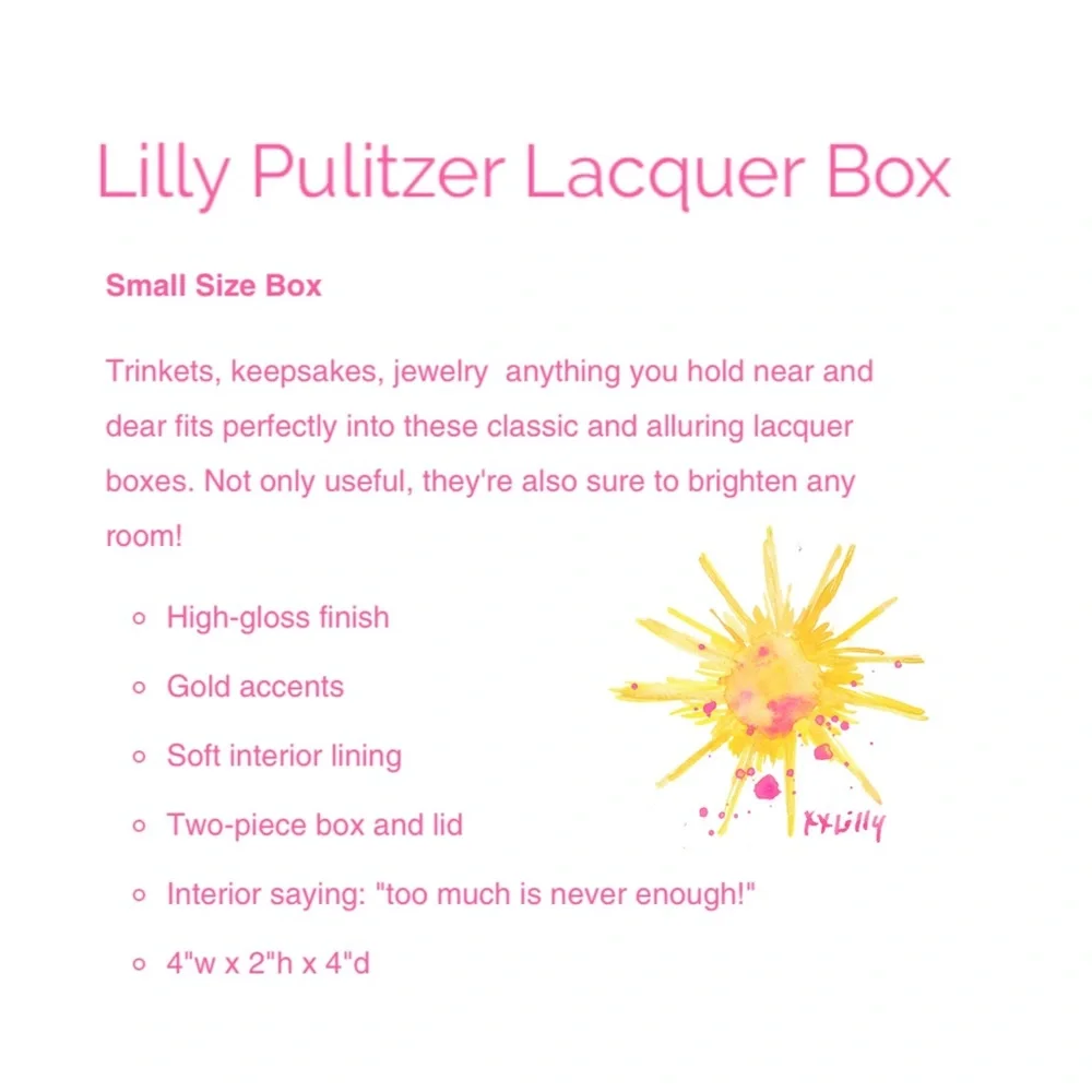 Lilly Pulitzer Small Spot Ya’ Lacquer Box